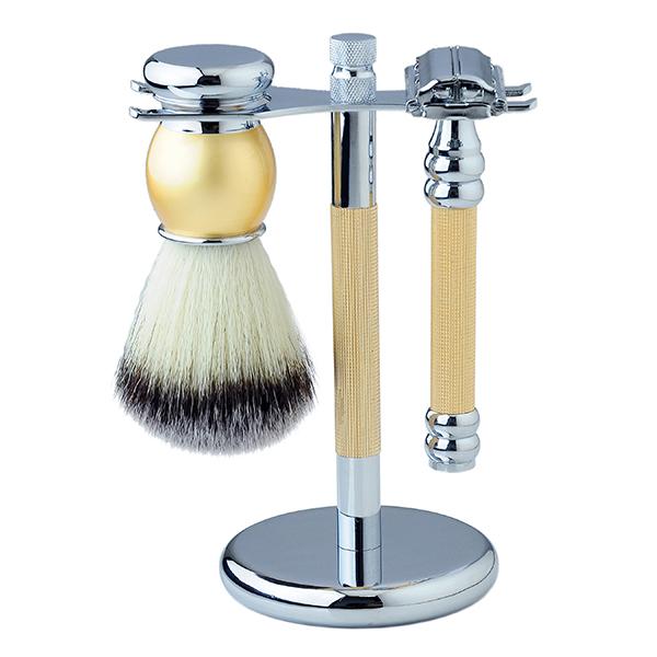 Netmeds | Pearl Shaving Set with Twist To Open Razor - Gold