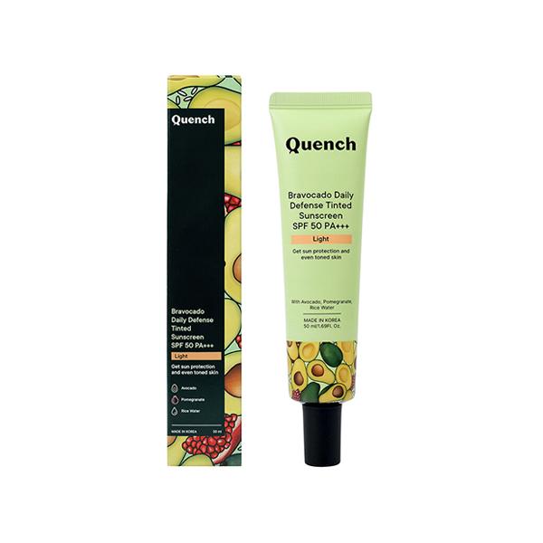 Quench Botanics Bravocado Daily Defense Tinted Sunscreen SPF 50 PA+++ (Light) 50 ml