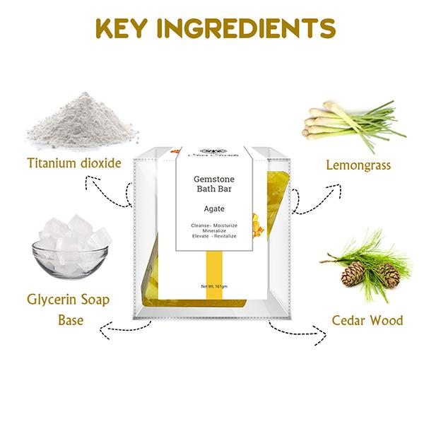 Seer Secrets Agate Gemstone Bath Bar 160 gm - Soaps