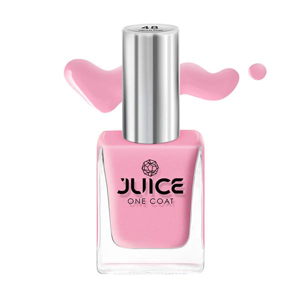 JUICE One Coat Long Lasting Quick Dry Chip Resistent Nail Polish HELLO PINK 48 11 ml - Nail Polish