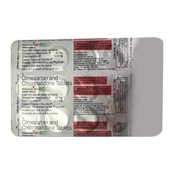 OLMESAR CH 40 Tablet 15's - Hypertension-Ang