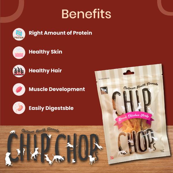 Chip Chops Sun Dried Chicken Jerky 70 gm - Petfood