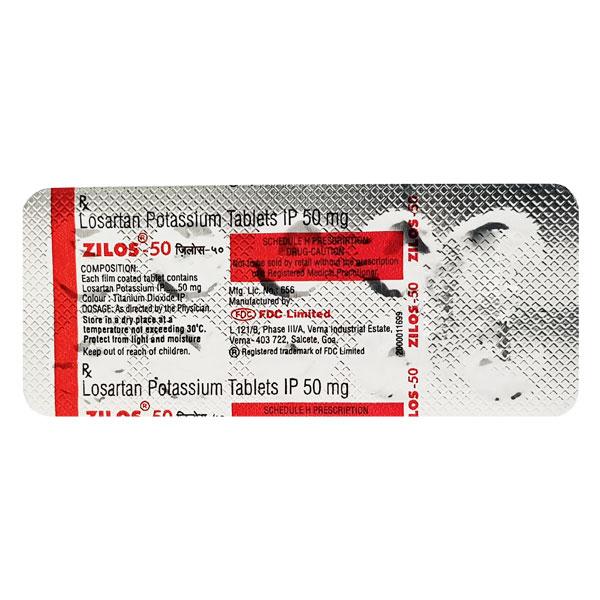 Zilos 50mg Tablet 10'S - Hypertension-Ang