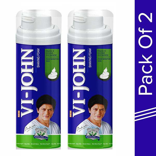 Vi-John Sensitive Skin Shaving Foam - Pack of 2 x 250 gm - Shaving Foams