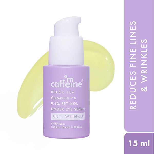Netmeds | Mcaffeine 3% Caffeine and 0.1% Retinol Anti-Ageing Under Eye Serum, Reduces Wrinkles and Fine Lines 15 ml