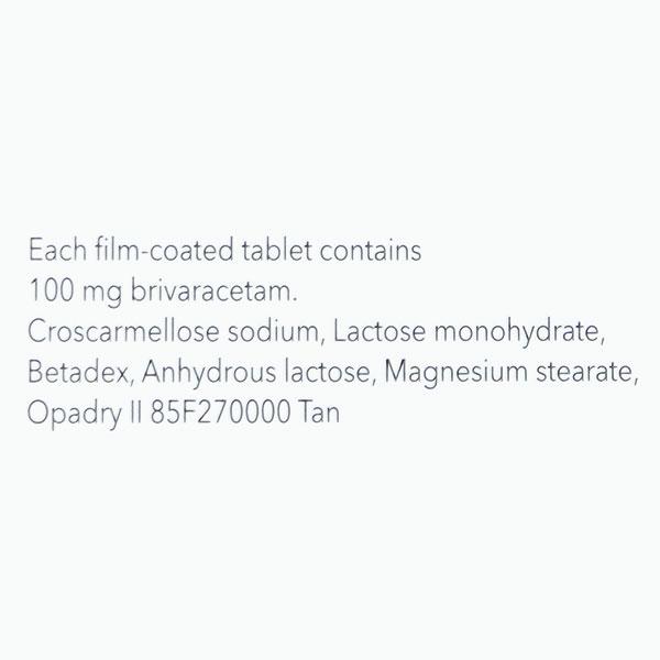 BRIVIACT 100mg Tablet 14's - Epilepsy/Convulsion-Ant