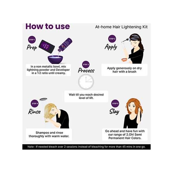 2.Oh! Semi Permanent Hair Color + Lightning Kit - Ginger Spice Combo 1's - Hair Creams