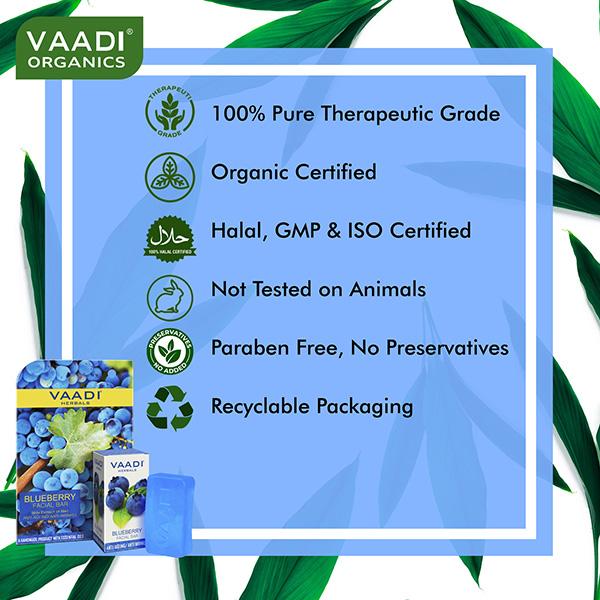 Vaadi Herbals Facial Bar Soap - Blueberry 25 gm - Soaps