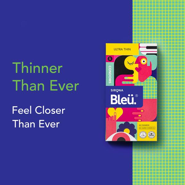 Bleu High Grade Natural Latex Ultra Thin Condoms (Pack of 2 X 8's) - Plain/Flavoured Condoms