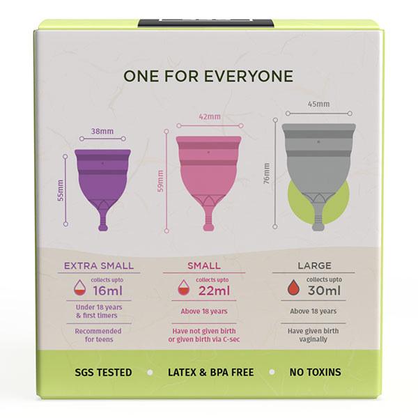 Pee Safe Reusable Menstrual Cup with Medical Grade Silcone for Women - Large 1's - Menstrual Cups