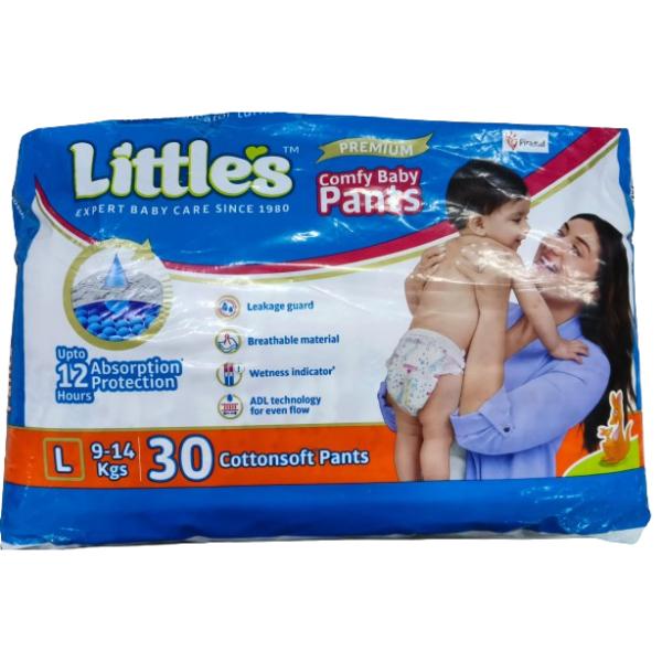Little's Premium Comfy Baby Pants (L) 30's - Diapers & Wipes