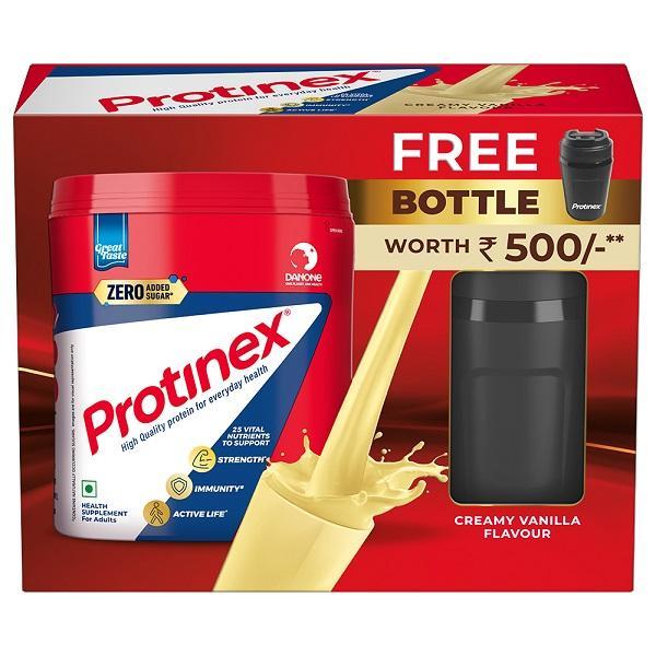 Netmeds | Protinex Powder - Creamy Vanilla Flavour 400 gm (Refill Pack) with Free Bottle 325 ml