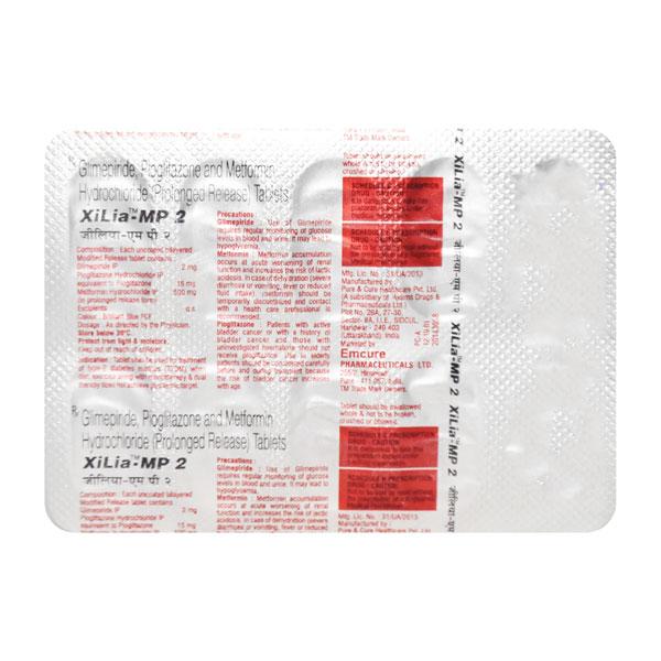 Xilia MP 2mg Tablet 10'S - Diabetes-Ant