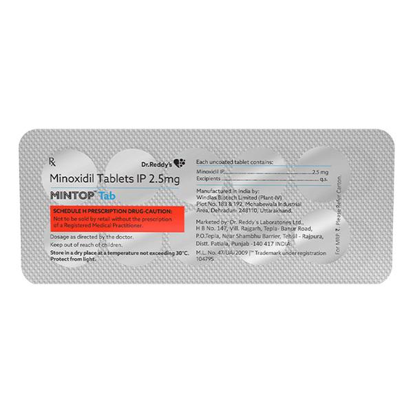 MINTOP 2.5mg Tablet 10's - Hypertension-Oah