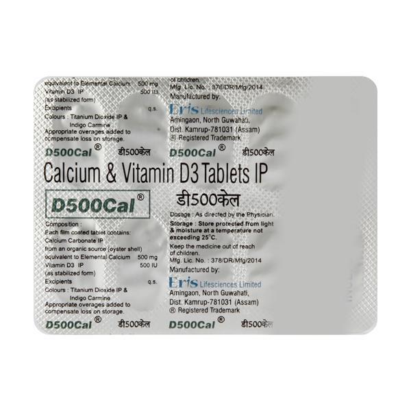 D 500 Cal Tablet 10'S - Supplements-Cal