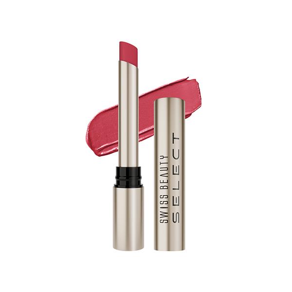 Netmeds | Swiss Beauty Select High On Shine Creamy Lipstick Enriched With Vitamin E Iconic Pink 1 gm