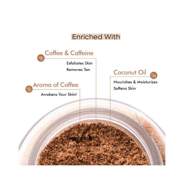 mCaffeine Exfoliating Coffee Body Scrub for Tan Removal & Soft Smooth Skin 100% Natural & Vegan 2's - Scrubs & Exfoliants