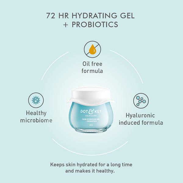 Dot & Key 72 Hr Hydrating Gel + Probiotics 60 ml - Face Moisturizers