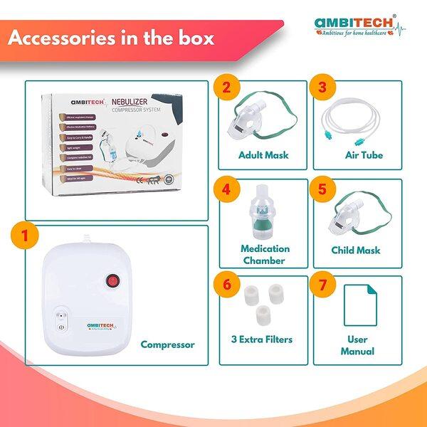 Ambitech Nebulizer Compressor System - White - Nebulizers / Vaporizer