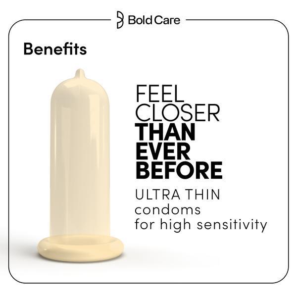 Bold Care 404 by Bold Care Ultra Thin - Vanilla Flavored Condoms (Pack of 3 x 10) - Plain/Flavoured Condoms