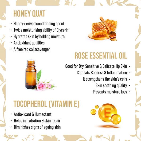 Keya Seth Aromatherapy Lip Brightening and Hydrating Serum with Roll-On with Hyaluronic Acid, Rose Oil 8 ml - Lip Scrubs