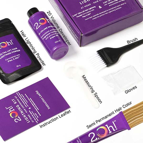 2.Oh! Semi Permanent Hair Color + Lightning Kit - Toffee Combo 1's - Hair Creams
