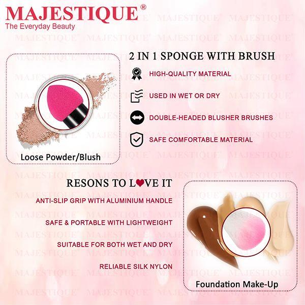 Majestique 2 In 1 Brush and Sponge FC77 1's - Others