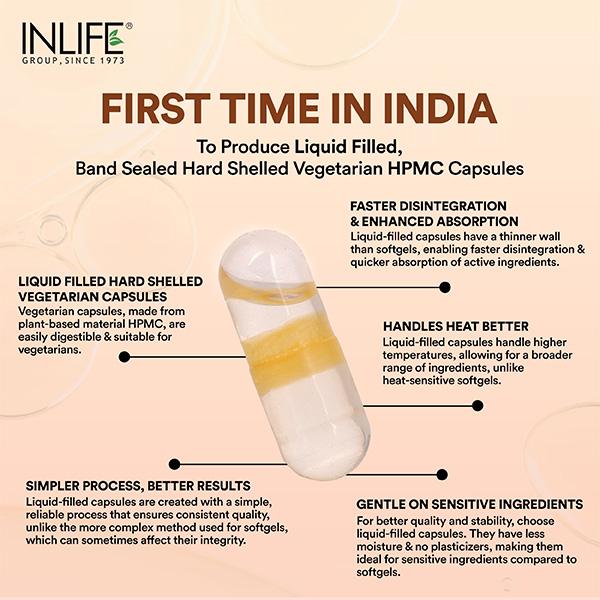 INLIFE Natural Garlic Oil 0.5% 500mg Vegetarian Capsules 60's - Digestive Health