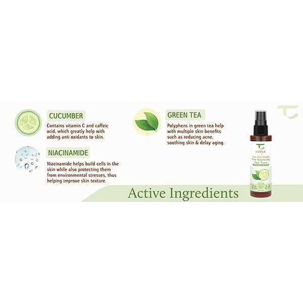 Tasya Green Tea & Cucumber Pore Minimizing Face Toner 120 ml - Face Mists