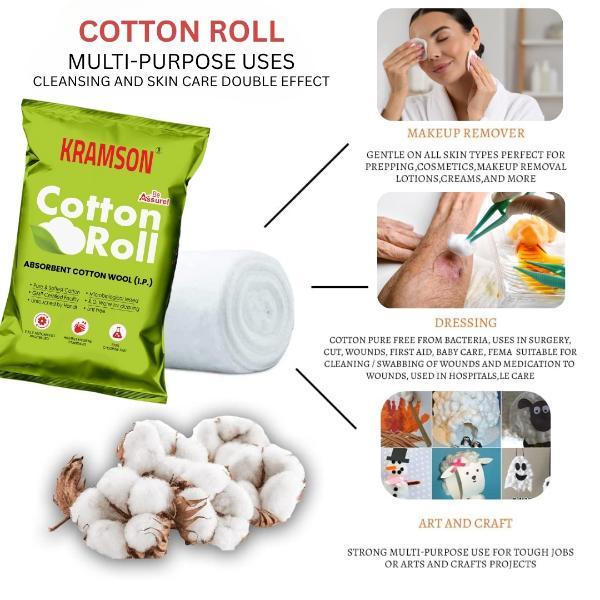Wellness Kramson Absorbent Cotton Wool 400 gm - Cotton Wool & Swabs