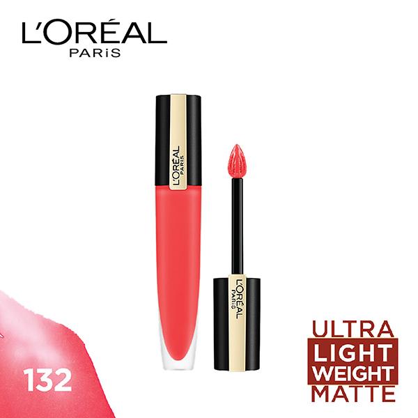 L'Oreal Paris Rouge Signature Matte Liquid Lipstick 132 I Radiate 7 ml - Lipsticks