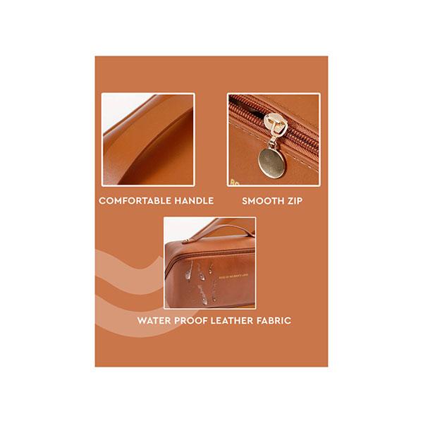 Gubb Makeup Organiser Bag Brown 270 gm - Makeup Bags & Cases