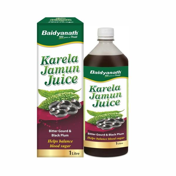 Netmeds | Baidyanath Karela Jamun Juice - Bitter Gourd and Black Plum 1 litre
