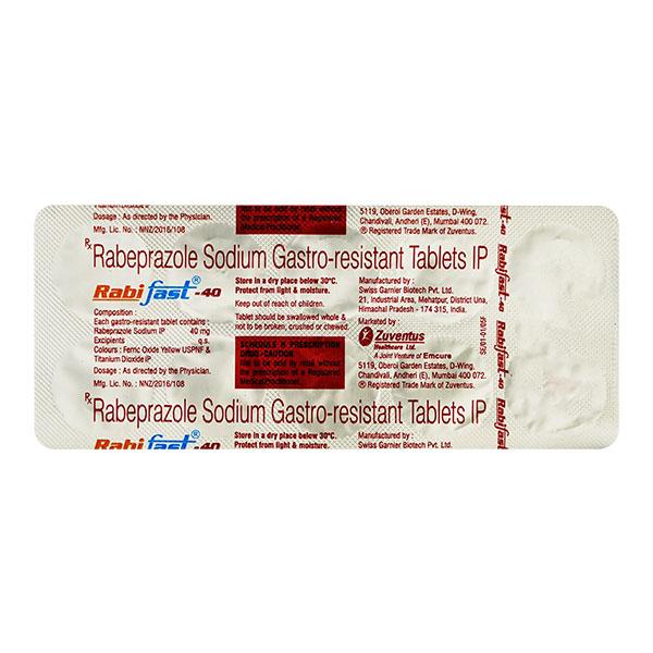 Rabifast 40mg Tablet 10'S - Ulcer/Reflux/Flatulence-Aaa