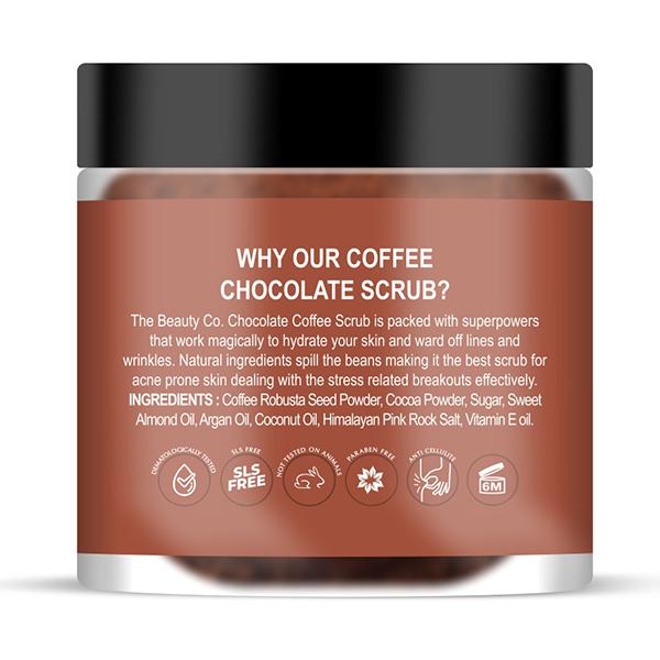 The Beauty Co. Chocolate Coffee Body Scrub, 100 gm - Face Scrubs
