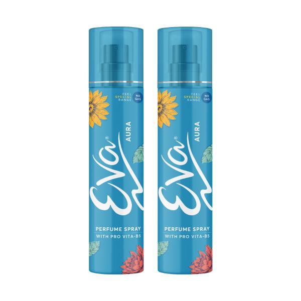 Netmeds | Eva No Gas Perfume Spray - Aura (Pack Of 2 x 120 ml)