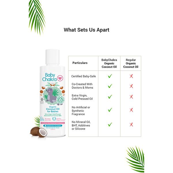 BabyChakra Organic Coconut Oil For Babies 100 ml - Face Oils