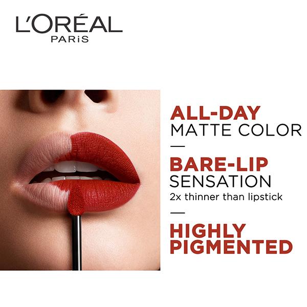 L'Oreal Paris Rouge Signature Matte Liquid Lipstick, 141 Discovered 10 ml - Lipsticks