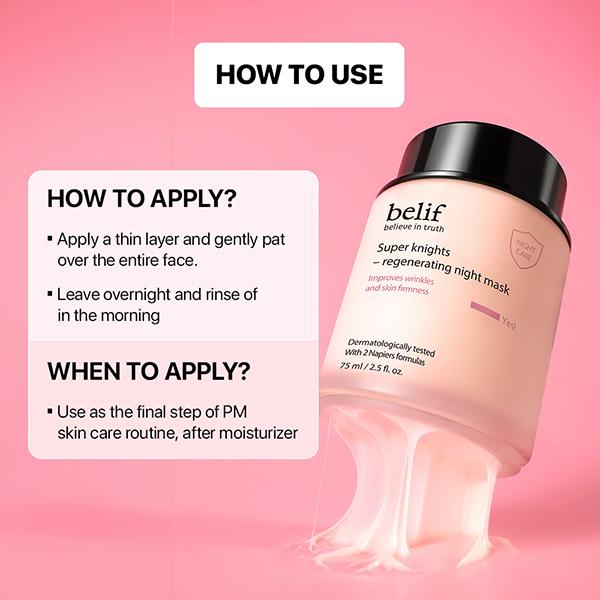 Belif Super Knights - Regenerating Mask 75 ml - Masks & Peels