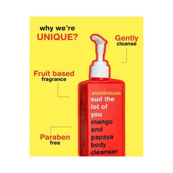 Anatomicals Mango & Papaya Body Cleanser 50 ml - Shower Gels & Body Wash