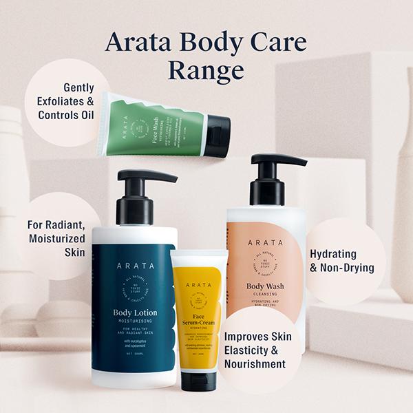 Arata Natural Hydrating Face Serum-Cream With Evening Primrose, Rosehip & Lavender Oil 50 ml - Face Serum