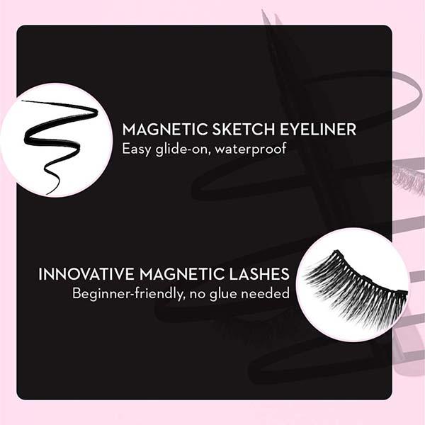 Sugar Cosmetics Maximeyes Drama Magnetic Eyelashes And Eyeliner 02 Exceptional 3 ml - Eyeliners