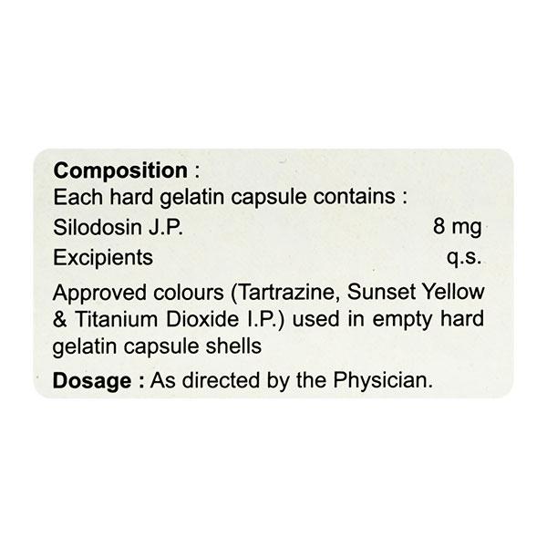 Silocap 8mg Capsule 10'S - Bladder And Prostate Disorders-Dru