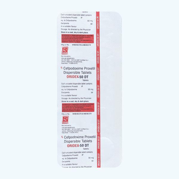 ORIDEX DT 50 Tablet 10's - Bacterial Infections-Cep