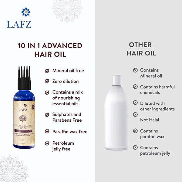 Lafz 10 - In - 1 Advanced Hair Oil 100 ml - Hair Oils