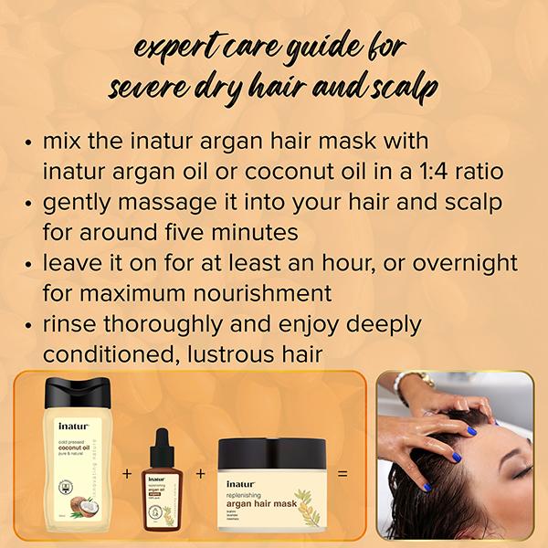 Inatur Hair Treatment Mask - Argan 200 gm - Hair Masks & Packs