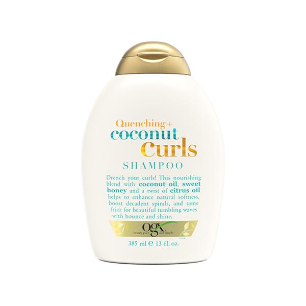 OGX Quenching + Coconut Curls Curl-Defining Shampoo, Hydrating and Nourishing Curly Hair Shampoo 385 ml