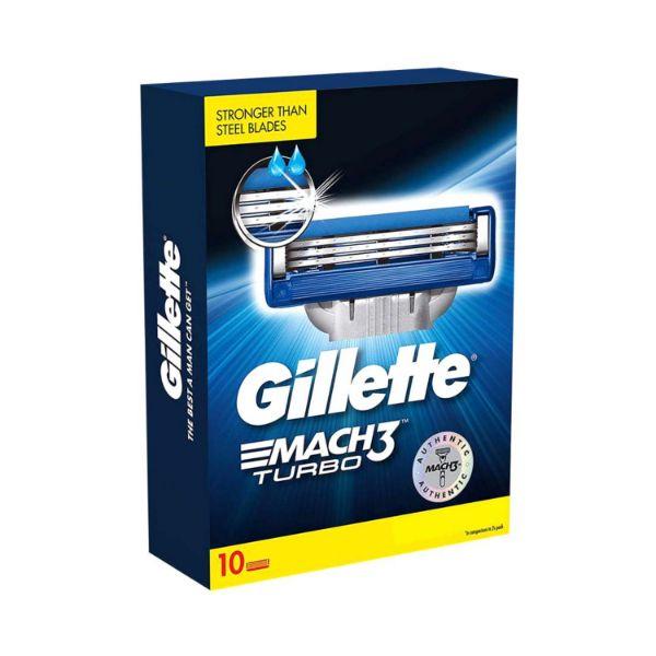 Gillette Mach Turbo 3 Shaving Cartridges 10's - Razors & Cartridges
