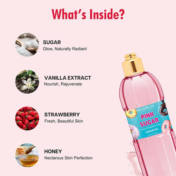 The Love Co. Pink Sugar Body Wash - Embrace Sweetness and Softness for a Delightful Shower Experience 250 ml - Shower Gels & Body Wash