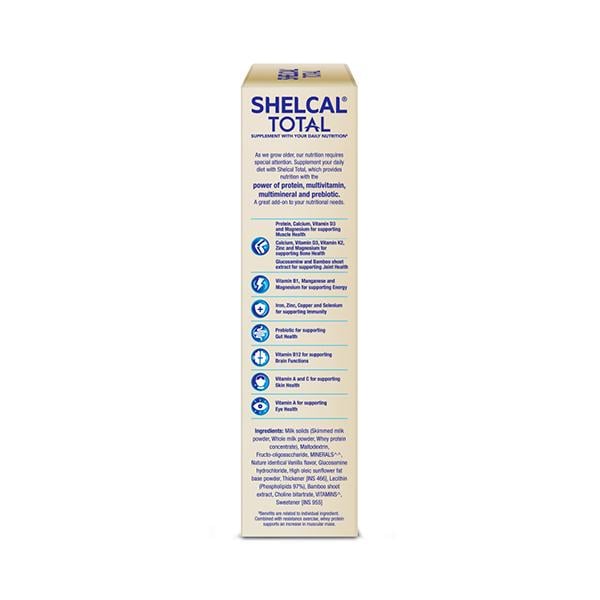 SHELCAL TOTAL NO ADDED SUGAR VANILLA FLAVOUR Powder 400g - Multi-Vitamins